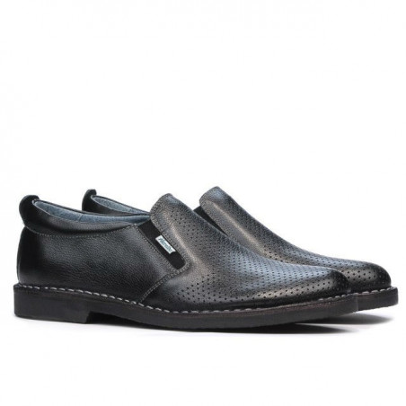 Мъжки casual обувки (големи размери) 7200mp черен перфориран