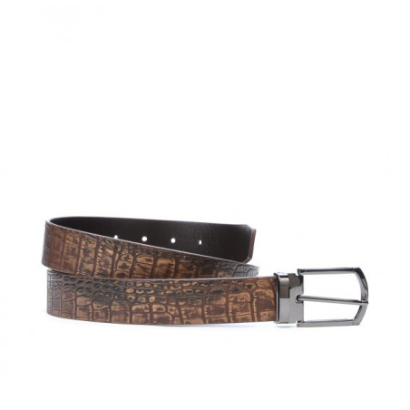 Мъжки колан 12b croco кафяв