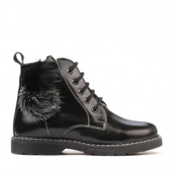 Детски ботуши 3010 черен лак