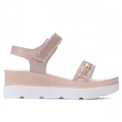 Дамски сандали 5051 перла пудра комбиниран