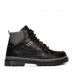 Детски боти 3017 черно+сиво