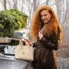 Дамска чанта за рамо 004g бежово лате lifestyle
