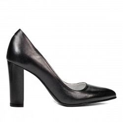 Елегантни дамски обувки 1261 антрацит перлен