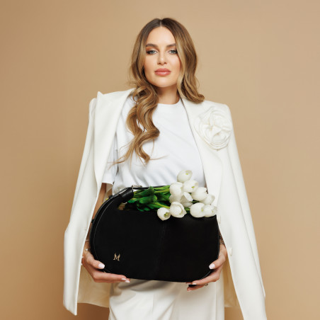 Чанта дамска ръчна 038g 01 велур черен lifestyle