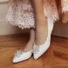 Дамски балерини 1354 бял сатен lifestyle