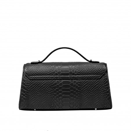 Дамска чанта за рамо 041g 01 кроко черно