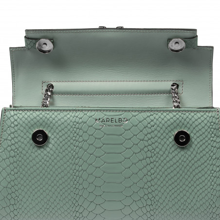 Чанта дамска за рамо 041g 01 croco pistachio
