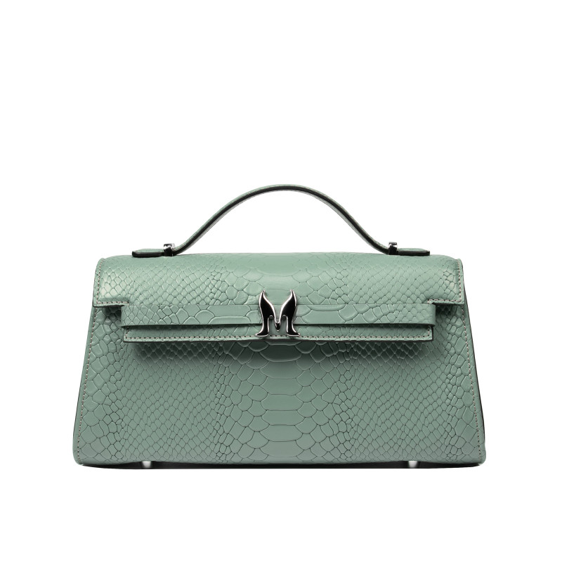 Чанта дамска за рамо 041g 01 croco pistachio