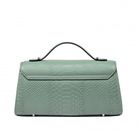 Чанта дамска за рамо 041g 01 croco pistachio