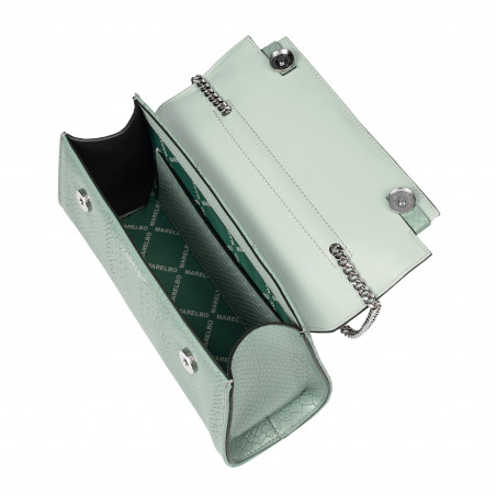 Чанта дамска за рамо 041g 01 croco pistachio