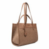 Чанта дамска за плаж 045g camel+rafia caramel