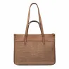 Чанта дамска за плаж 045g camel+rafia caramel