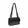 Дамска чанта за рамо 046g 01 черно+рафия черно