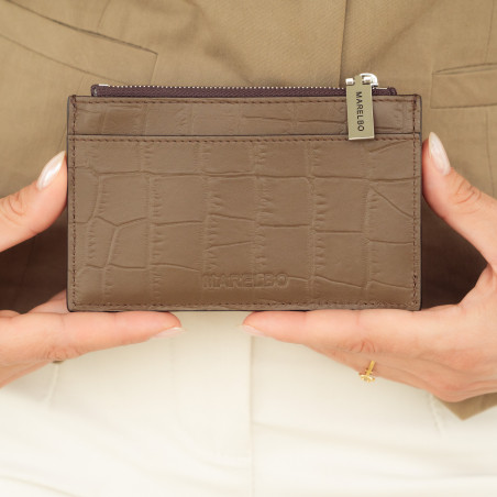 Портфейл 209g 01 кроко тъмнокафяв lifestyle