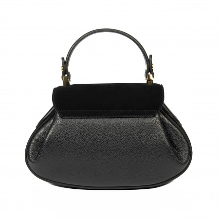 Чанта дамска за ръка 042g буфо черно+биз черно