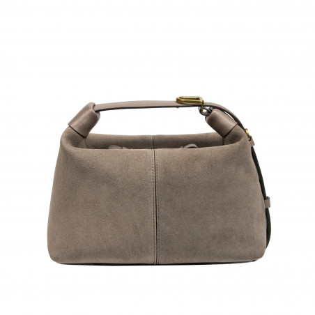 Дамска чанта 037g велур sandstone