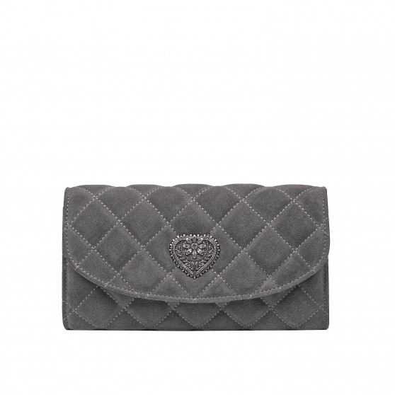 Чанта дамска за рамо 048g 01 велур сива