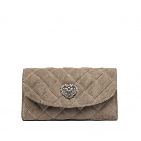 Чанта дамска за рамо 048g 01 велур пясъчник