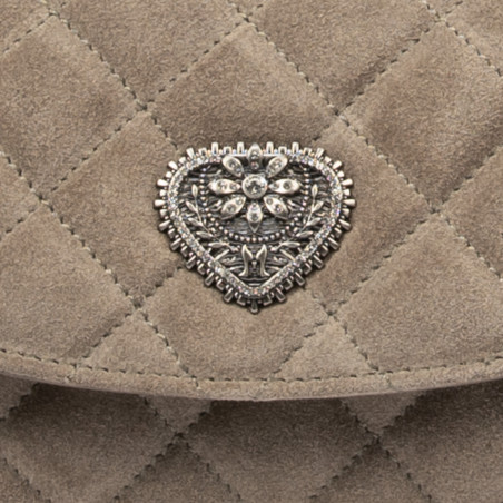 Чанта дамска за рамо 048g 01 велур пясъчник