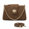 Дамска чанта за рамо 051g велур латте