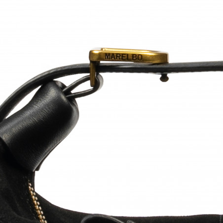 Дамска чанта за ръка 037-1g черен велур