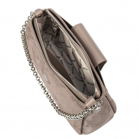 Дамска чанта за рамо 051g 01 велур sandstone