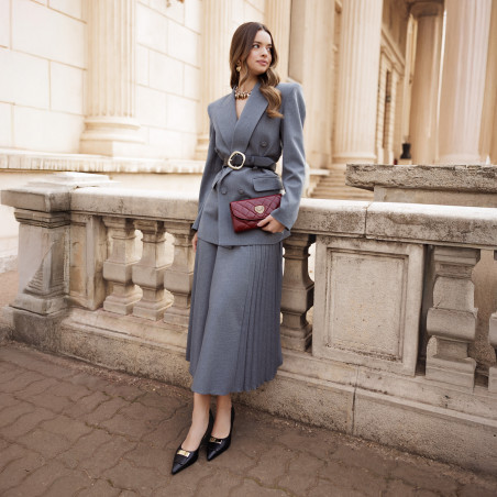 Дамска чанта през рамо 048g бордо lifestyle