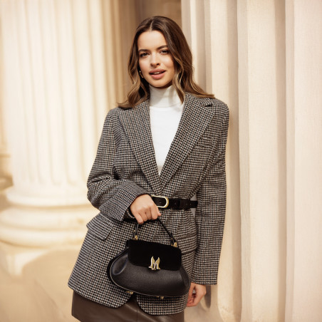 Чанта дамска за ръка 042g буфо черно+биз черно lifestyle