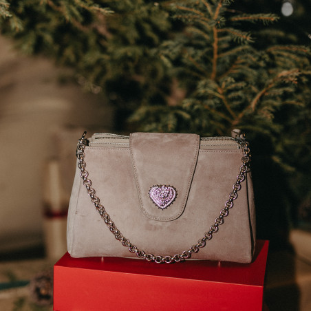 Дамска чанта за рамо 051g 01 велур sandstone lifestyle