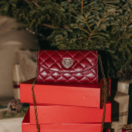 Дамска чанта през рамо 048g бордо lifestyle