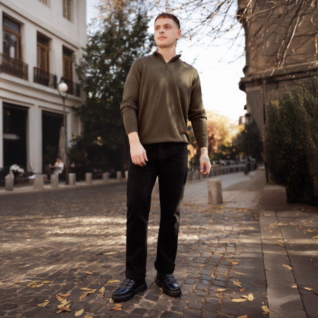 Мъжки боти 4152 черно комбинирано lifestyle