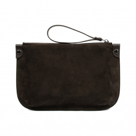 Дамска чанта за ръка 211g 01 велур кафе