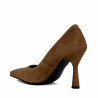 Елегантни дамски обувки 1322 кафяв велур