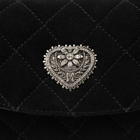 Черна дамска чанта за рамо 048g 01 велур