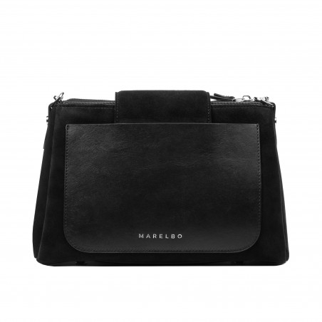 Дамска чанта за рамо 051g 01 черен camoscio