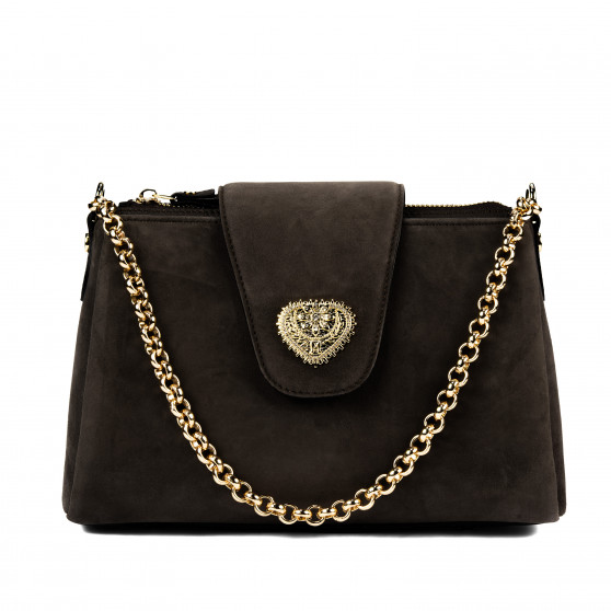 Чанта за дама за рамо 051g велур тофи