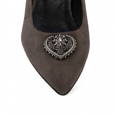 Дамски балерини 1362 пясъчен велур