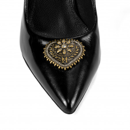 Елегантни дамски обувки 1364 черен лак