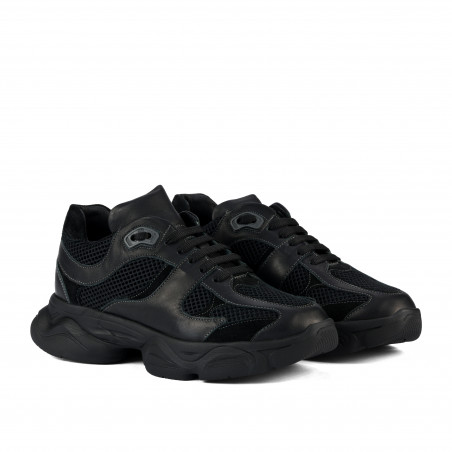 Дамски спортни обувки 6102 в черно комбинирано