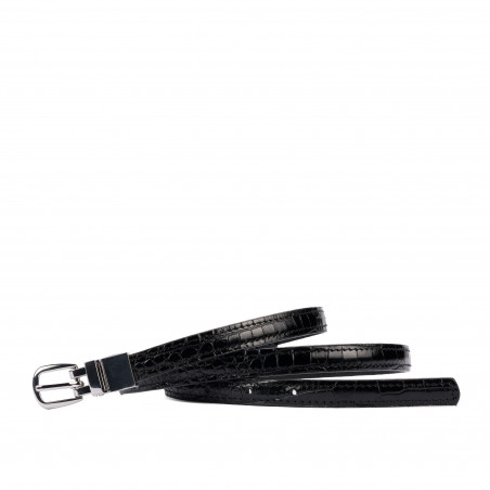 Дамски колан 45-1mc двуцветен черен+кроко черен