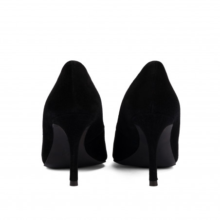 Елегантни дамски обувки 1363 черен велур