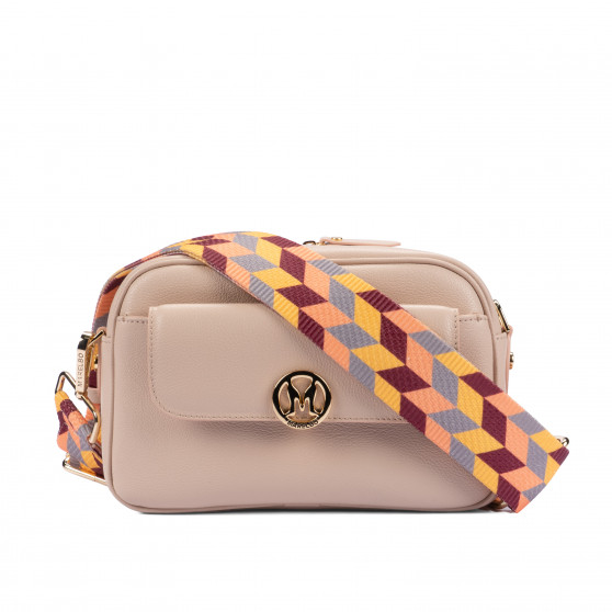 Дамска чанта за рамо 014g биз пудра розе