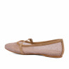 Дамски балерини 1369 бежов комбиниран