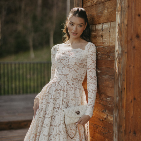 Дамска чанта за рамо 048g panna safiano lifestyle