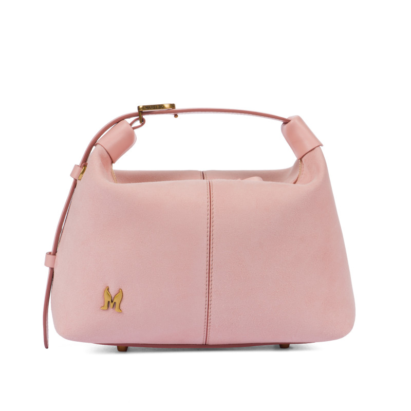 Чанта дамска ръчна 037g велур baby pink