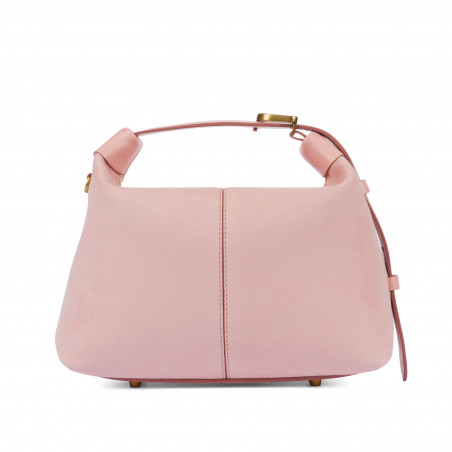 Чанта дамска ръчна 037g велур baby pink