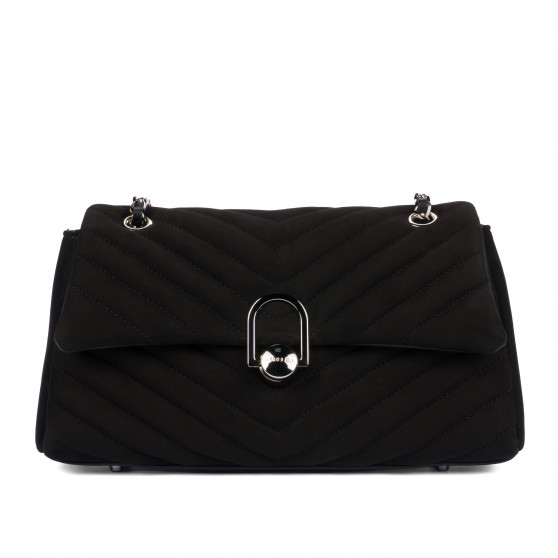 Дамска чанта за рамо 052g 01 черен велур